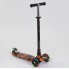 Самокат триколісний Best Scooter Maxi А 24661 /779-1310 Зємне кермо Колеса поліуретан Чорний з помаранчевим