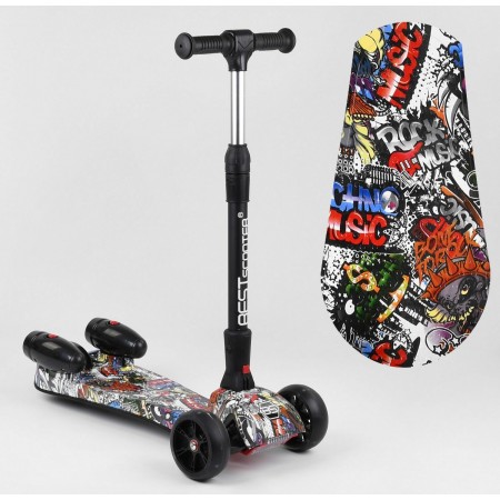 Самокат триколісний Best Scooter MAXI 17723 з парогенератором і музикою Графіті 
