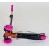 Самокат триколісний Best Scooter А 24651 / 779-1395 Сумний кермо Колеса поліуретан Графіті Рожевий