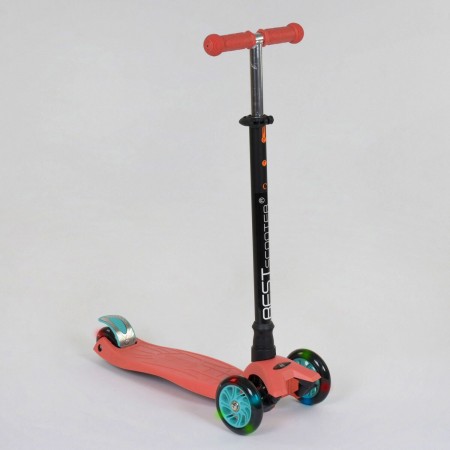 Самокат триколісний Best Scooter MAXI 466-113 / А 24439 Зємне кермо Колеса поліуретан Теракотовий