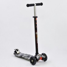 Самокат Best Scooter MAXI А 25465 / 779-1320 Колеса PU світні Чорно-білий