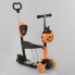 Самокат триколісний Best Scooter 78266 Колеса поліуретан Батьківська ручка Чорно-помаранчевий 