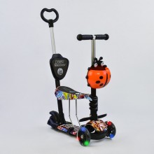 Самокат триколісний Best Scooter 15600 Колеса поліуретан Світяться Батьківська ручка Абстракція