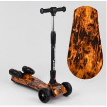 Самокат триколісний Best Scooter MAXI 89341 з парогенератором і музикою Полум'я