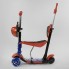 Самокат триколісний Best Scooter 92059 Колеса поліуретан, світяться Батьківська ручка Червоно-синій