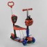 Самокат триколісний Best Scooter 92059 Колеса поліуретан, світяться Батьківська ручка Червоно-синій