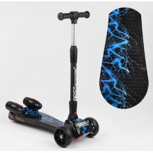 Самокат триколісний Best Scooter MAXI 94666 з парогенератором і музикою Чорний з синім