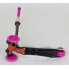 Самокат триколісний Best Scooter Maxi А 24652 / 779-1396 Зємне кермо Колеса поліуретан Білий з Рожевим