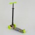 Самокат триколісний Best Scooter А 24647 / 779-1391 Сумний кермо Колеса поліуретан Графіті салатовий