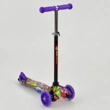 Самокат триколісний Best Scooter MINI 779-1290 колеса PU світяться Фіолетовий