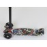 Самокат триколісний Best Scooter MAXI А 24642 / 779-1386 Колеса PU світяться Графіті чорний