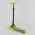 Самокат триколісний Best Scooter А 24651 / 779-1393 Сумний кермо Колеса поліуретан Графіті салатовий