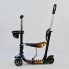 Самокат триколісний Best Scooter 21500 Колеса поліуретан Світяться Батьківська ручка Чорно-помаранчевий