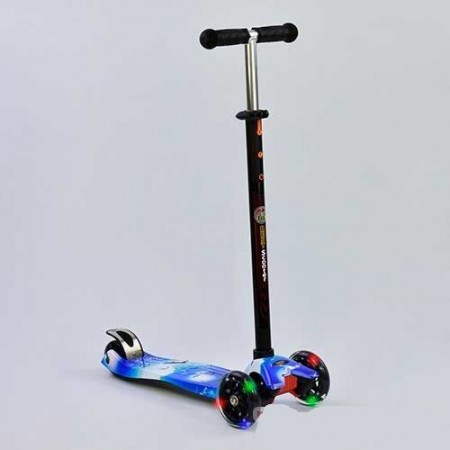 Самокат триколісний Best Scooter Maxi 779-1307 (А 24658) Колеса PU світяться Море
