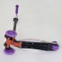 Самокат триколісний Best Scooter MAXI А 24664 /779-1313 Колеса PU світяться Графіті фіолетовий
