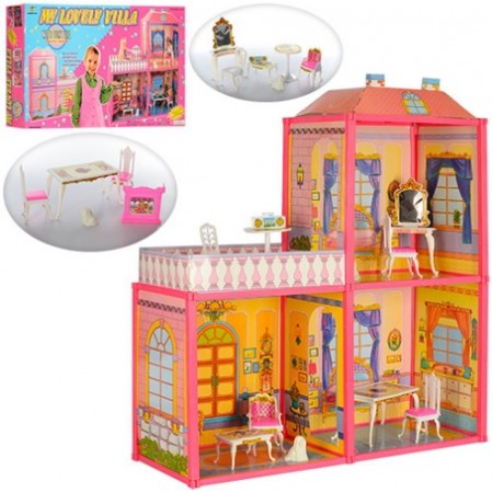 Кукольный домик Shifeng Toys 6984 My Lovely Villa Двухэтажный с мебелью Высота 79 см