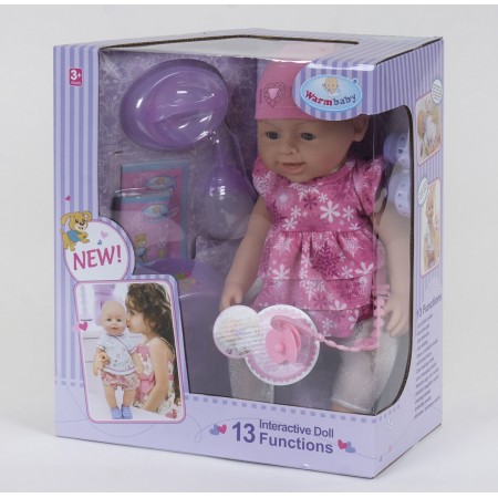 Лялька пупс Warm Baby WZJ 030-520 функціональний (13 функцій) на батарейках 