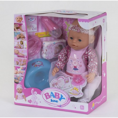 Кукла пупс Baby ВL 029 D 8 функций с аксессуарами 42 см
