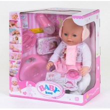 Кукла пупс Baby ВL 010 В 8 функций с аксессуарами 43 см