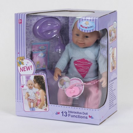 Лялька пупс Warm Baby WZJ 030-514 функціональний (13 функцій) на батарейках