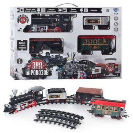Детская железная дорога LIMO TOY 701830 R/YY 126 "Эра паровозов" Звуковые и световые эффекты Длина пути 420 см