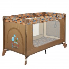 Манеж детский El Camino SAFE ME 1016 Beige Elephants. Колеса и ножки. Сумка. Бежевый (ME 1016 А) 