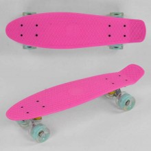 Пенні борд Best Board 1070 дошка 55 см Rолёса PU світяться Рожевий