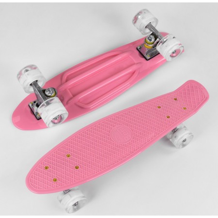 Пенні борд Best Board 2708 дошка 55 см Rолёса PU світяться Малиновий