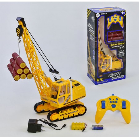 Кран гусеничный A-Toys 9992 В на радиоуправлении светятся фары Желтый