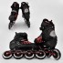 Роликовые коньки беговые Best Roller 9015. Размер M (35-38). Рама алюминий. Колеса полиуретан. Подшипники - ABEC 7. Черный-красный. (9015А)