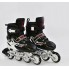 Роликовые коньки Best Rollers А 25508/60506 раздвижные. Кнопочная система регулирования размера S (30-33), колёса PVC, d=6,5 см, переднее светится. Подшипники  ABEC 7. Черный(А 25508/60506А) 