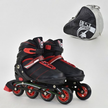 Роликовые коньки Best Rollers 9003. Размер L (39-42). Колеса полиуретан, рама алюминий,подшипники ABEC 7. Красный (9003А)