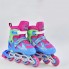 Роликовые коньки Best Roller А 25498/08250 раздвижные. Размер (39-42).  Колёса полиуретан PU, переднее колесо светится, d=7 см. Подшипники ABEC-7. Синий, розовый (А 25498/08250А)