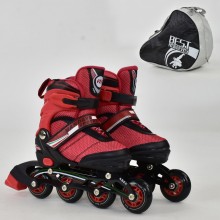 Роликовые коньки Best Rollers 8901. Размер (31-34). Колеса пулиуретан, рама алюминий,подшипники ABEC 7. Красный (8901А)
