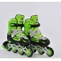 Роликовые коньки Best Rollers А 25519/02255 раздвижные. Кнопочная система регулирования размера L (38-41), колёса PVC, d=7 см, переднее светится. Подшипники  ABEC 7. Зеленый(А 25519/02255А)