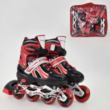 Роликовые коньки Best Roller 2003. Размер L (38-41). Колеса из поливинилхлорида, переднее колесо светится, диаметр 7 см. Рама алюминий, подшипники ABEC 7.Красные(2003А)