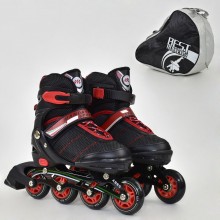 Роликовые коньки Best Rollers 8902. Размер (35-38). Колеса пулиуретан, рама алюминий,подшипники ABEC 7. Черный (8902А)