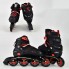 Роликовые коньки раздвижные Best Rollers 8903. Размер L (39-42). Колеса полиуретановые с подшипниками - ABEC 7.+СУМКА. Черный (8903А)