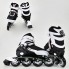 Роликовые коньки Best Roller 9002. Кнопочный регулятор размера (34-37). Колеса пулиоретан, подшипники  ABEC 7. Черный-белый (9002А)