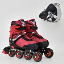 Роликовые коньки Best Rollers 8902. Размер (35-38). Колеса пулиуретан, рама алюминий,подшипники ABEC 7. Красный (8902А)