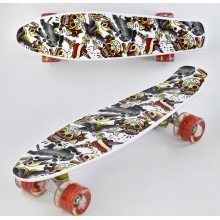 Пенни борд Best Board Р 14209, дека 21.65" Белый