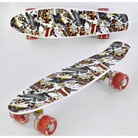 Пенни борд Best Board Р 14209, дека 21.65" Белый