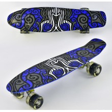 Пенни борд Best Board F 6510, дека 21.65" колеса светятся, PU. Черный