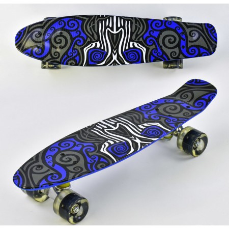 Пенни борд Best Board F 6510, дека 21.65" колеса светятся, PU. Черный