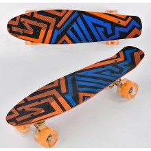 Пенни борд Best Board F 7620, дека 21.65" колеса светятся, PU. Оранжевый