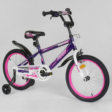 Детский велосипед Corso Aerodynamic EX-18 N 2203 колеса 18" Фиолетовый