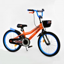 Детский велосипед Corso R20305 Ручной тормоз Колеса 20” Корзинка Оранжевый