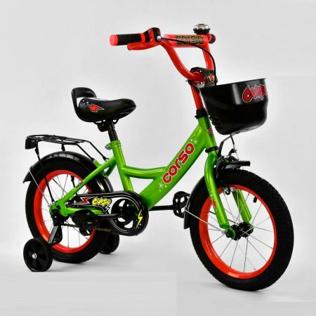 Детский велосипед Corso G-14051Ручной тормоз Колеса 14” Зелёный