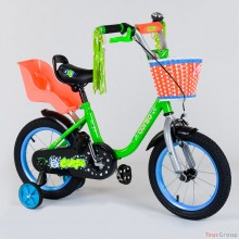 Детский велосипед Corso 1422 Ручной тормоз Колеса14” Зелёный