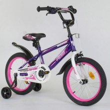 Детский велосипед Corso ЕХ-16 N 4282 Ручной тормоз Колеса 16” Фиолетовый